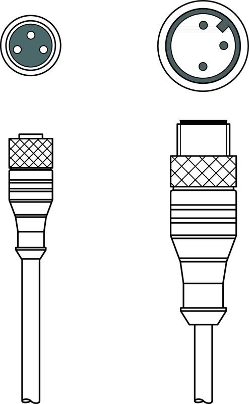 Leuze KDS U-M8-3A-M12-3A-V1-010 Interconnection cable Turkey