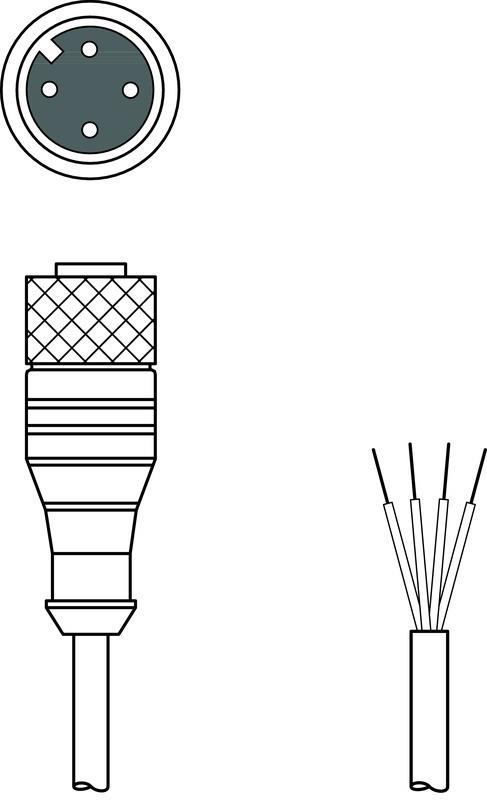 Leuze KD U-M12-4A-V1-020 Connection cable Turkey