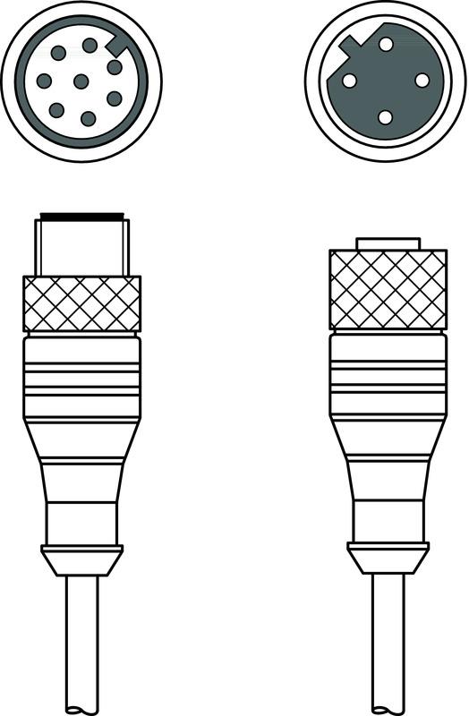 Leuze KDS PB-M12-4A-M12-8A-P0-020 Interconnection cable Turkey