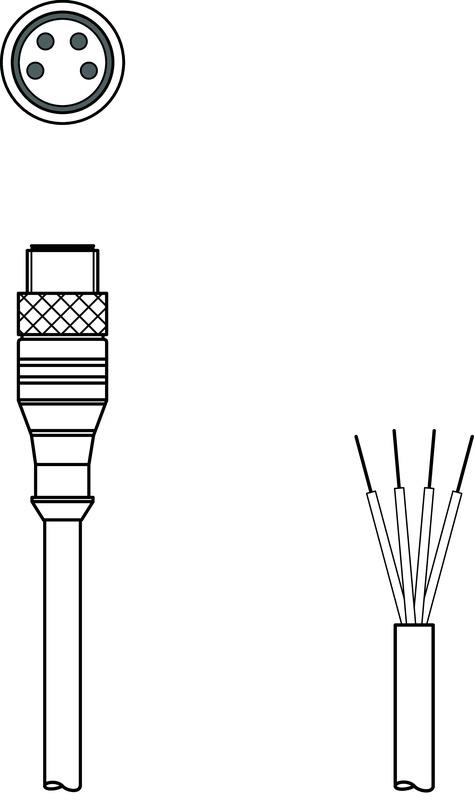 Leuze KS U-M8-4A-P1-020 Connection cable Turkey