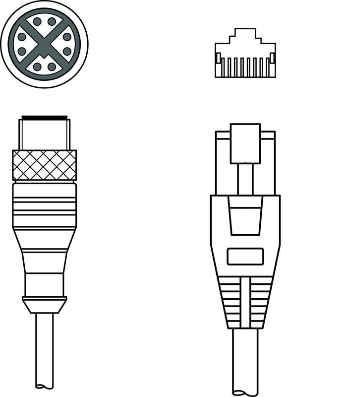 Leuze KSS GB-M12-8A-RJ45-A-P7-020 Interconnection cable Turkey