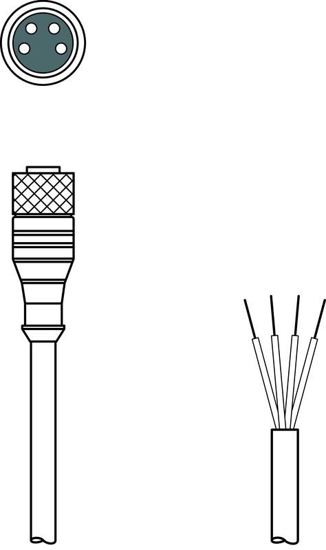 Leuze K-D M8A-4P-2m-PVC Connection cable Turkey