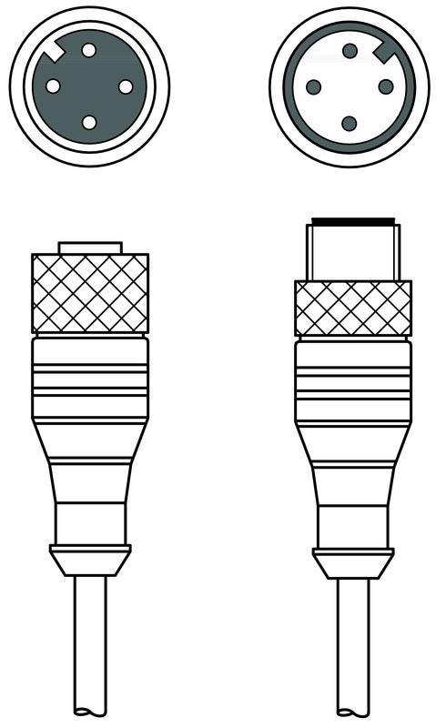 Leuze KDS U-M12-4A-M12-4A-P1-100 Interconnection cable Turkey