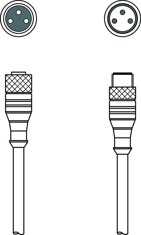 Leuze KDS U-M8-3A-M8-3A-P1-050 Interconnection cable Turkey