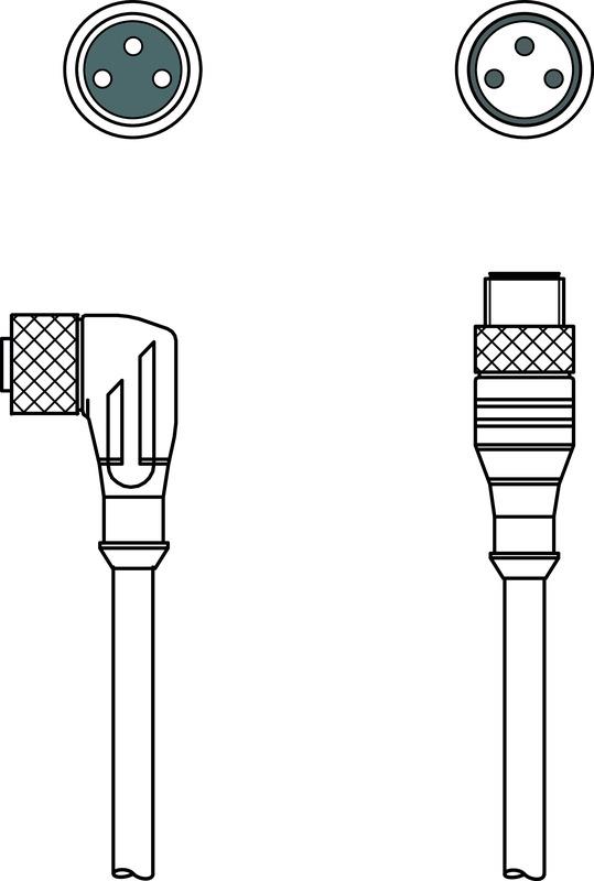 Leuze KDS U-M8-3W-M8-3A-P1-003 Interconnection cable Turkey