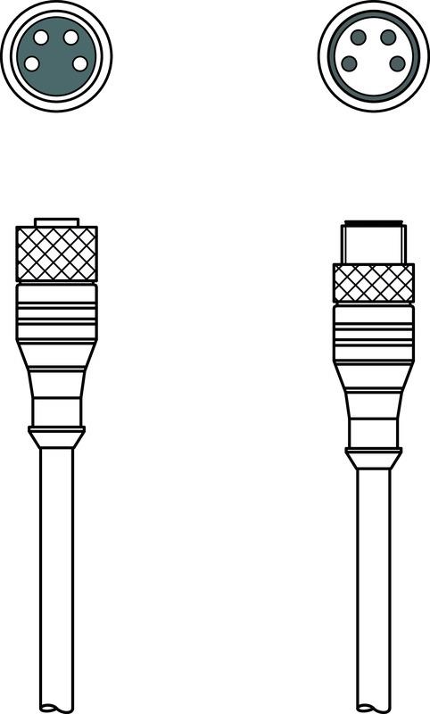 Leuze KDS U-M8-4A-M8-4A-P1-020 Interconnection cable Turkey