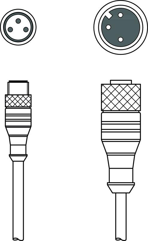 Leuze KDS U-M8-3A-M12-3A-P1-010 Interconnection cable Turkey