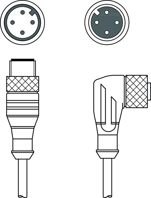 Leuze KDS U-M12-4W-M12-4A-P1-006-3DP Interconnection cable Turkey