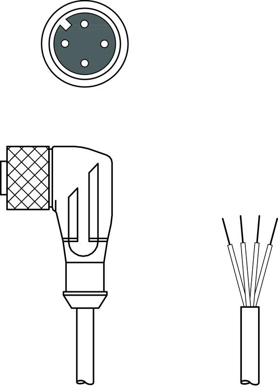 Leuze KD U-M12-4W-P1-050-3DP Connection cable Turkey