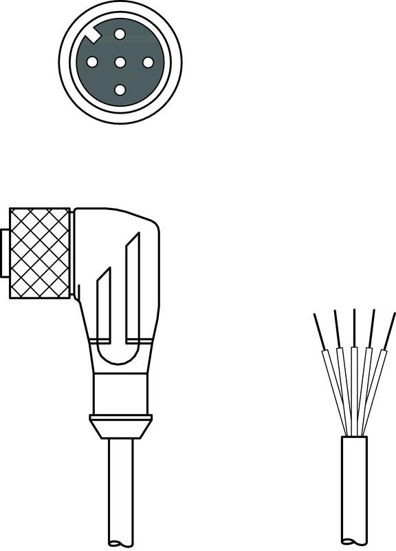 Leuze KD U-M12-5W-V1-020 Connection cable Turkey