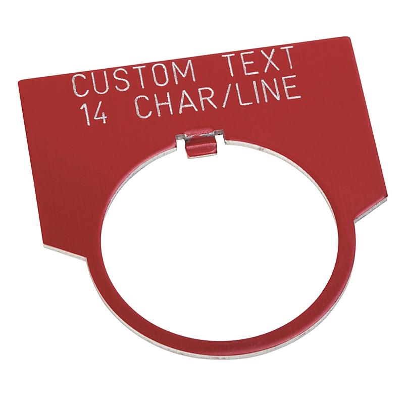Allen Bradley 800T-X121E 30mm 800T Red Custom Text Half Round Turkey