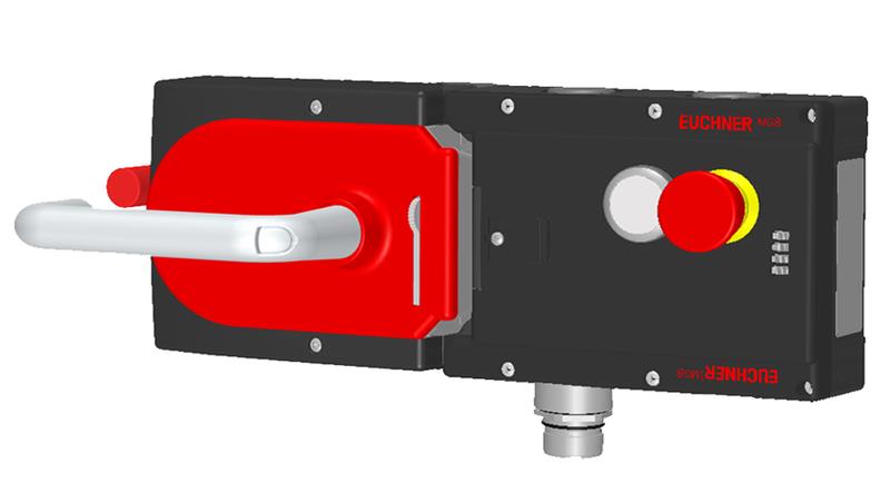 Euchner MGB-L1HE-ARA-L-157966 Locking set MGB-L1HE-ARA (guard locking by spring force) with 1 pushbutton, emergency stop, RC26 Turkey