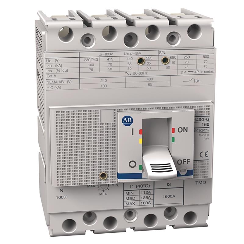 Allen Bradley 140G-G6E4-D16 140G 160A Frame Molded Case Ckt-Bkr Turkey