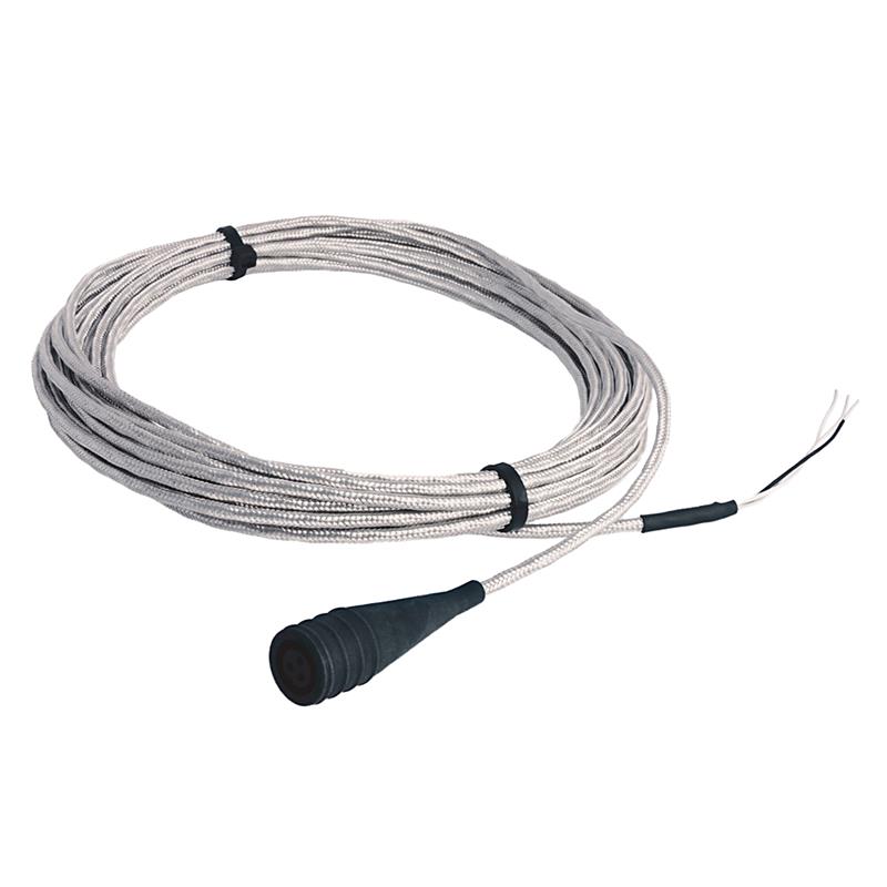 Allen Bradley 1443-CBL-MS2IBC-50A 50 feet of Stainless Steel Armored jacket over polyurethane twisted shielded pair cable w/ 2 pin MIL (AM) connector and terminated to blunt cut Turkey