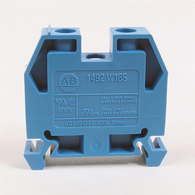 Allen Bradley 1492-W16S-BR IEC 1-Ckt Feed-Through Blk  Short  16mm Turkey
