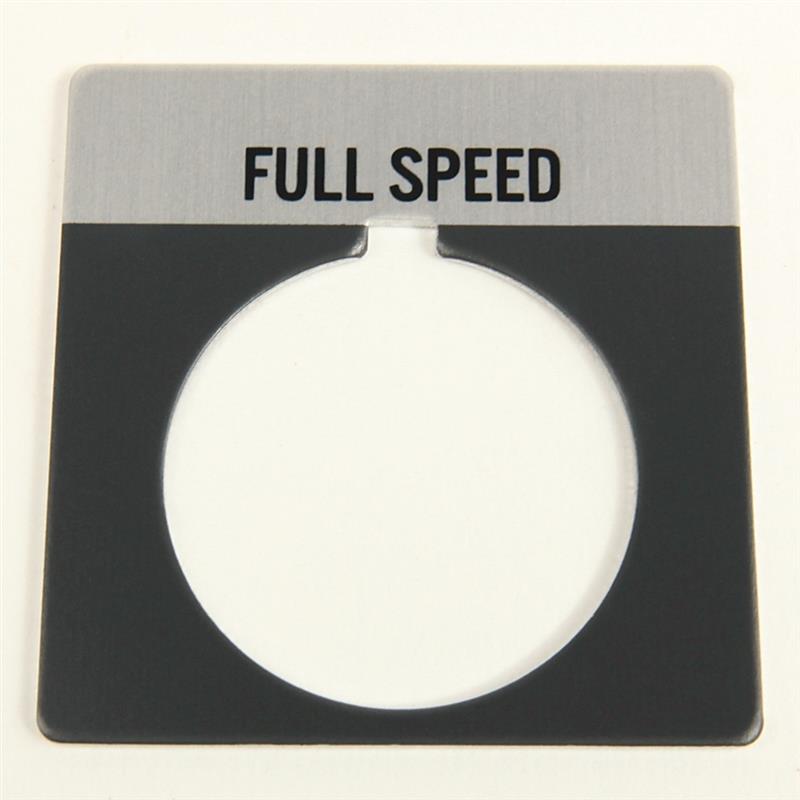 Allen Bradley 800T-X509 30mm 800T FULL SPEED Legend Plate Turkey