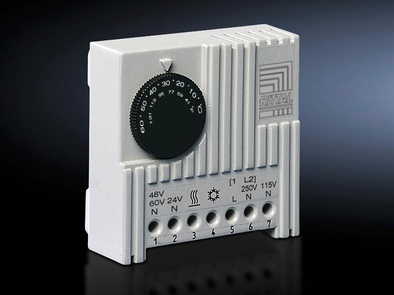 Rittal SK 3110.000 SK Thermostat, enclosure internal thermostat, 24-230 V, 1~, 24-60 V (DC), Colour RAL 7035, WHD: 71 x 71 x 335 mm Turkey