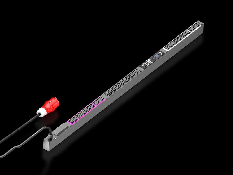 Rittal DK 7979.536 DK PDU metered+, compact basic power distribution incl energy measurement per output slot, with network interface and display, WLD: 44x1495x70 mm, IEC 60 320: 24x C13, 6x C19 Turkey