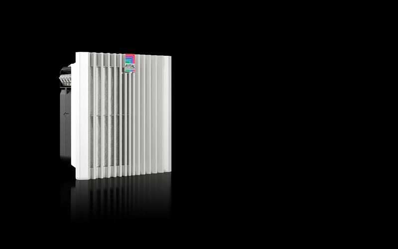 Rittal SK 3240.900 SK Blue e+ fan-and-filter unit, EC technology, 218 m³/h, 100 V – 240 V, 1~, 50 Hz/60 Hz, WxHxD 255 x 255 x 1375 mm, RAL 7035 Turkey