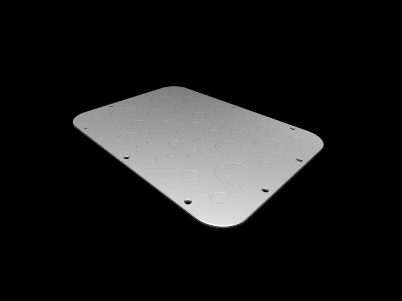 Rittal AX 2575.100 SZ Metal gland plate, for AX, with metric knockouts, WD: 301x221 mm, for gland plates size 5 Turkey