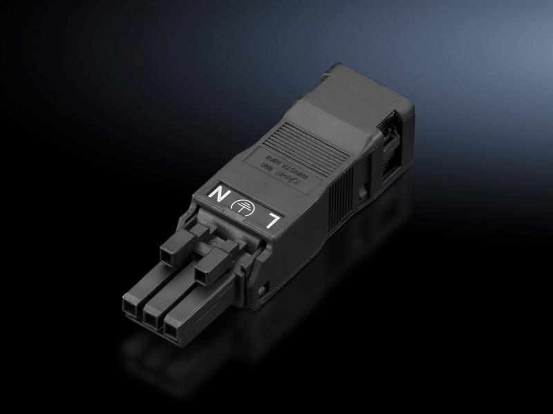 Rittal SZ 2500.600 SZ Jack, for power supply and through-wiring, 3-pole, 100-240 V, Connection accessories for self-assembly Turkey