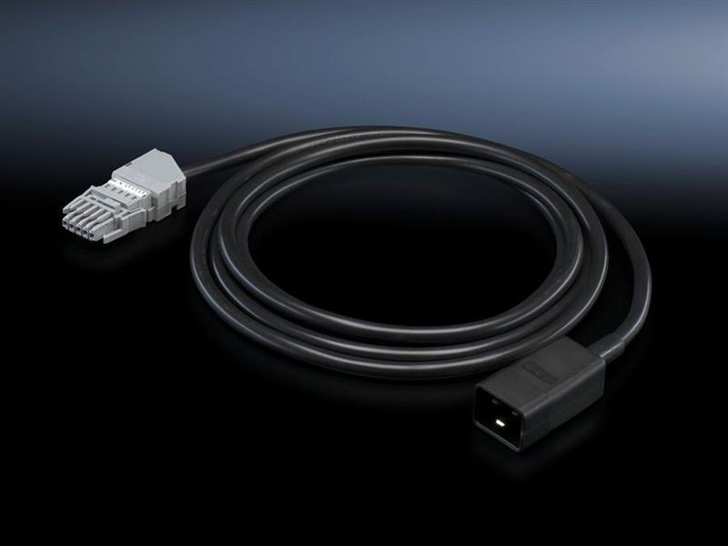 Rittal DK 7856.030 DK Connection cable, L: 3 m, 16 A, 1-phase, Wago X-Com, C20, For UPS Turkey