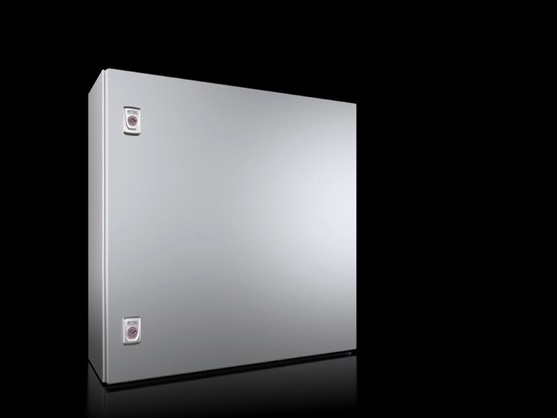 Rittal AX 1304.000 AX Compact enclosure, WHD: 600x600x210 mm, stainless steel 14404, with mounting plate, single-door, with one cam lock Turkey