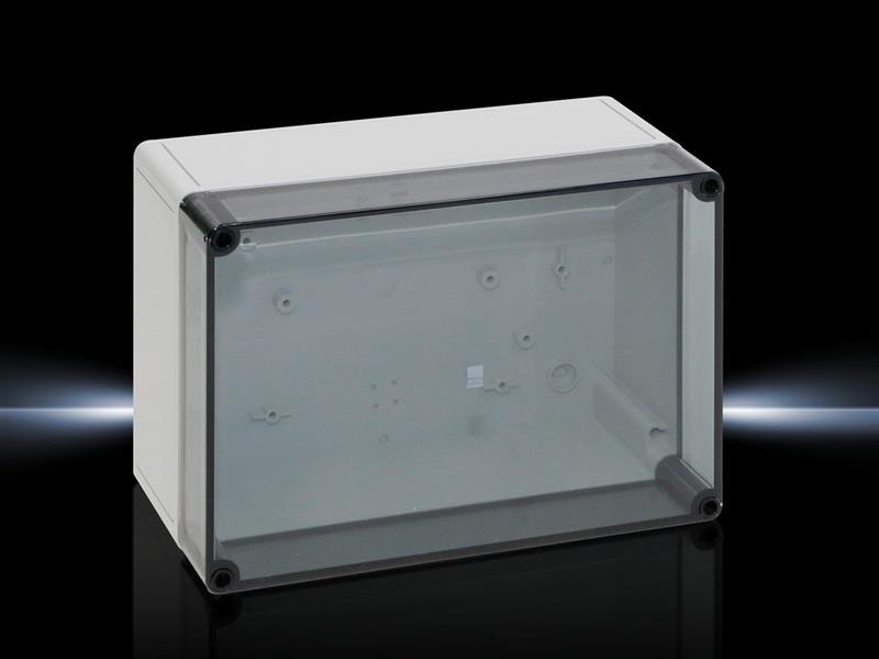 Rittal PK 9521.100 PK Polycarbonate enclosure, WHD: 254x180x111 mm, fibreglass-reinforced polycarbonate, without knockouts, with transparent cover Turkey