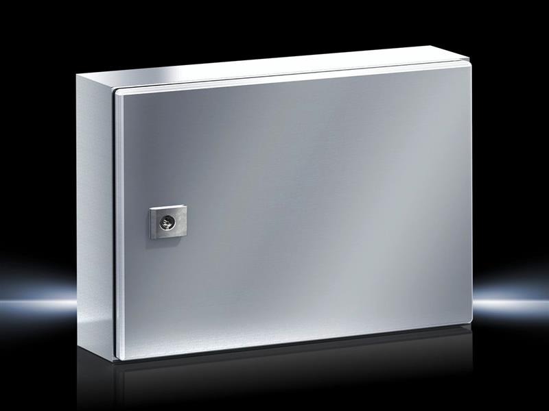 Rittal AE 1004.600 AE Compact enclosure, WHD: 380x300x155 mm, Stainless steel 14301, with mounting plate, single-door, with one cam lock Turkey
