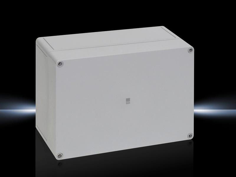 Rittal PK 9521.000 PK Polycarbonate enclosure, WHD: 254x180x111 mm, fibreglass-reinforced polycarbonate, without knockouts, with grey cover Turkey