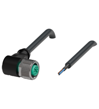 Pepperl+Fuchs V11-W-BK10M-PUR-ABG Female cordset single-ended M12 angled A-coded, 3-pin, PUR cable black, shielded Turkey