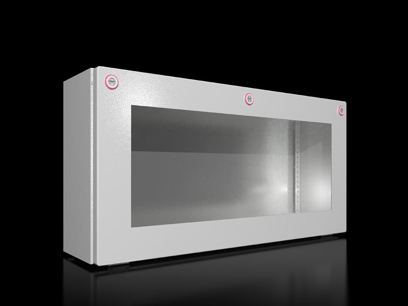 Rittal KX 1612.000 KX Bus enclosure, WHD: 600x300x155 mm, sheet steel, with solid base, with hinged cover and viewing window Turkey