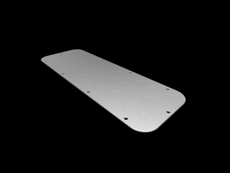 Rittal AX 2573.100 SZ Metal gland plate, for AX, with metric knockouts, WD: 447x149 mm, for gland plates size 3 Turkey