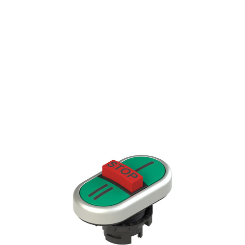 Pizzato E2 1PTRS9AAAY Triple lower flush pushbutton, with marking Turkey