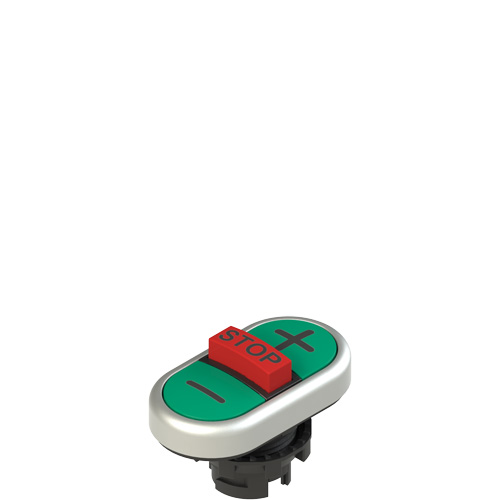 Pizzato E2 1PTRS9AABB Triple lower flush pushbutton, with marking Turkey