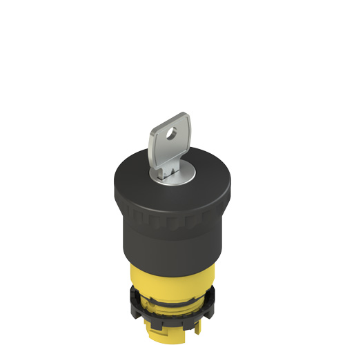 Pizzato E2 1PEBZ4511 Black mushroom pushbutton, release with key Turkey