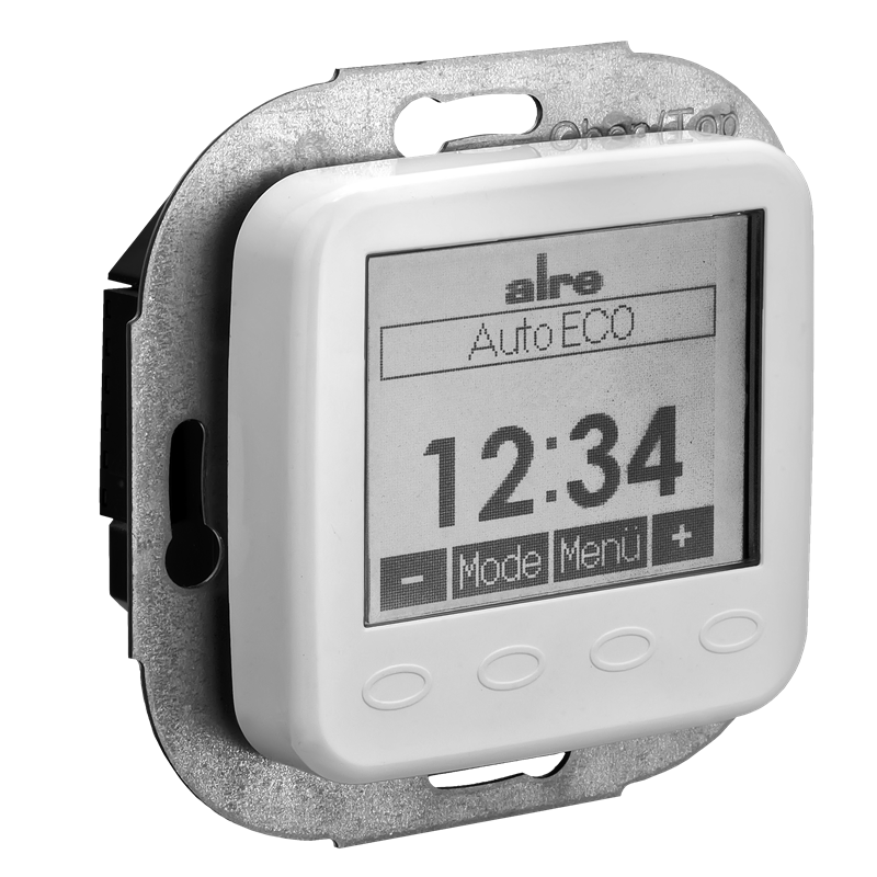 Alre HTRRUu210.021#28/V2 Room/underfloor temperature controller with timer, flush-mounted, cover fits BUSCH-JAEGER Reflex SI/SI Linear, pure white, gloss Turkey