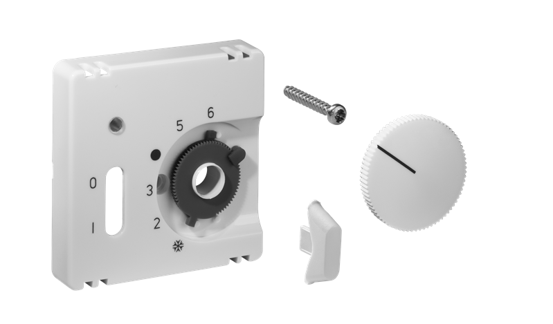 Alre JZ-035.110 Cover set for room thermostat RTBSU-401062 / floor temperature controller RTERU, 55×55, pearl white (RAL1013), gloss Turkey
