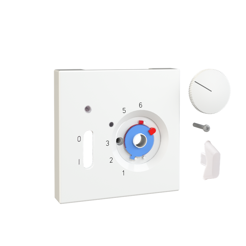 Alre JZ-035.410 Cover set for room thermostat RTBSU, 70×70 for JUNG LS, pearl white (RAL 1013) gloss Turkey