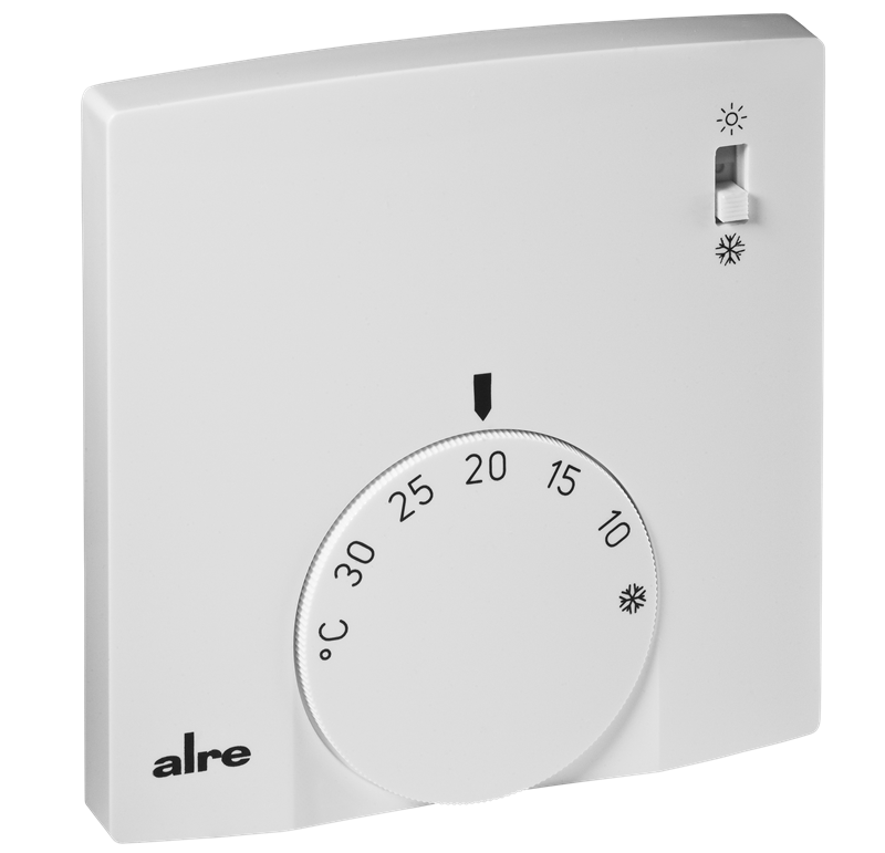 Alre RTBSB-201.065 Room thermostat, surface-mounted super flat, 5…30…°C, 230V AC, 2(1)A, two-way contact, heating/cooling switch Turkey