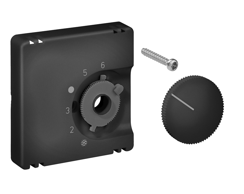 Alre JZ-001.141/GI Cover set for room thermostat RTBSU / FTR, 55×55, anthracite (GIRA), matt Turkey