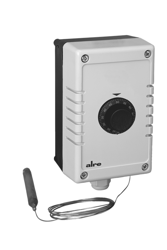 Alre JMT-206 X Capillary thermostat, wall mounting, 20…80…°C, 2-stage, adjustable switching difference between stages 17K, capillary length 15m Turkey