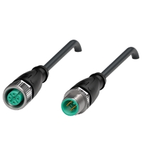 Pepperl+Fuchs V1-G-42-BK0,3M-PUR-V1-G Cordset M12 socket straight to M12 plug straight A-coded, 4-pin crossed, PUR cable black Turkey