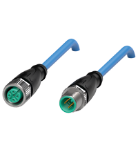 Pepperl+Fuchs V1-G-N4-3M-PUR-V1-G Cordset M12 socket straight to M12 plug straight A-coded, 4-pin, PUR cable blue, NAMUR Turkey