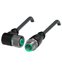 Pepperl+Fuchs V1-W-BK2M-PVC-U-V1-G Cordset M12 socket angled to M12 plug straight A-coded, 4-pin, PVC cable black, UL approved Turkey