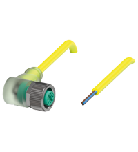 Pepperl+Fuchs V1-W-E0-YE2M-PVC-U Female cordset single-ended M12 angled A-coded, LED 3-pin, PVC cable yellow, UL approved Turkey