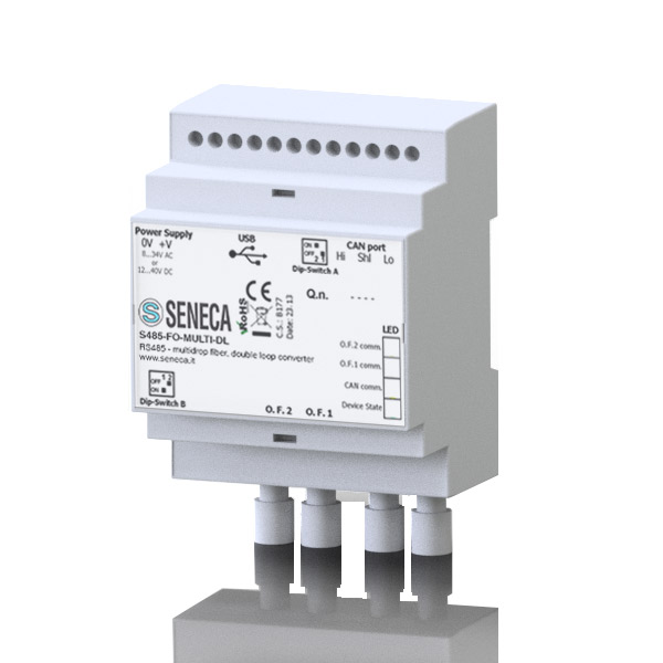 Seneca S485-FO RS485 to optical fiber converter Single mode/multimode fiber - single loop/double loop converter Turkey