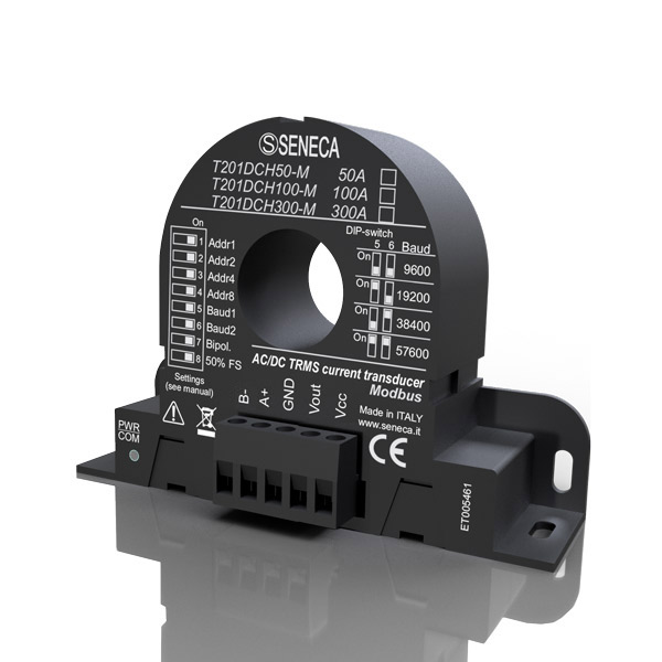 Seneca T201DCH100-M AC/DC contactless TRMS current (± 100 A) transducer, Hall Effect with 010 V AO and ModBUS interface Turkey