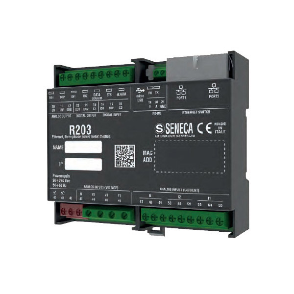 Seneca R203 (HW rev. A0/B0) 3-phase smart energy power meter with universal input and dual Ethernet connectivity Turkey