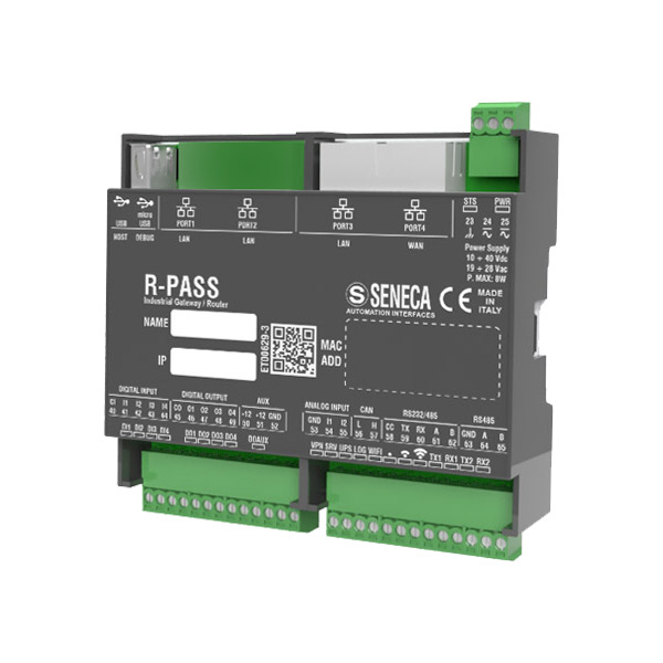 Seneca R-PASS-0-2-S (-W-2-S) IEC 61131 controller, Straton IDE, VPN, built-in I/Os, WiFi (optional) Turkey
